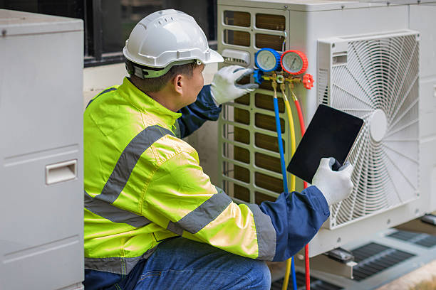 Professional Hvac Maintenance technician working in Mission Hills, CA